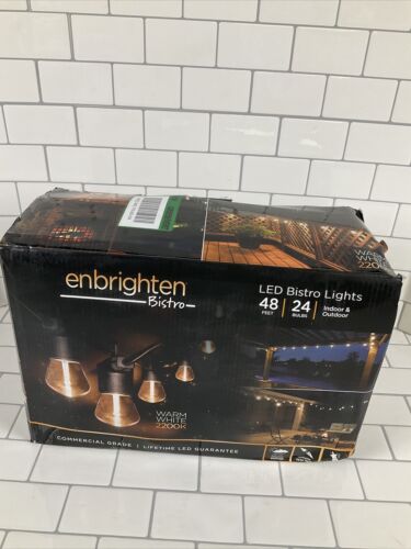 Enbrighten Bistro 48 ft. Black Integrated LED String Light | Indoor & Outdoor (6922800038071)